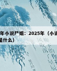 2025年小说尸姐：2025年（小说尸姐结局是什么）