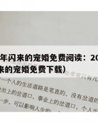 2025年闪来的宠婚免费阅读：2025年（闪来的宠婚免费下载）