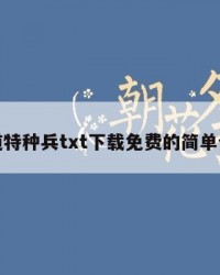黑道特种兵txt下载免费的简单介绍