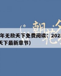 2025年无敌夭下免费阅读：2025年（无敌天下最新章节）