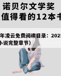 2025年凌云免费阅读目录：2025年（凌云小说完整章节）