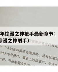2025年综漫之神枪手最新章节：2025年（综漫之神射手）