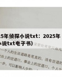 2025年侦探小说txt：2025年（侦探小说txt电子书）