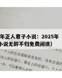 2025年正人君子小说：2025年（正人君子小说无醉不归免费阅读）