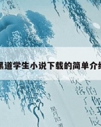 黑道学生小说下载的简单介绍