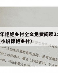 2025年艳绝乡村全文免费阅读2：2025年（小说惊艳乡村）