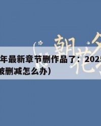 2025年最新章节删作品了：2025年（小说被删减怎么办）
