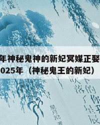 2025年神秘鬼神的新妃冥媒正娶txt下载：2025年（神秘鬼王的新妃）