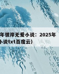 2025年彼岸无爱小说：2025年（彼岸无爱小说txt百度云）