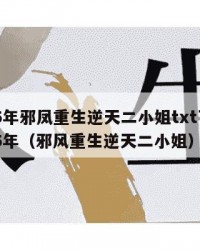 2025年邪凤重生逆天二小姐txt下载：2025年（邪风重生逆天二小姐）