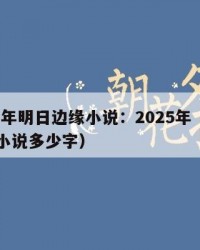 2025年明日边缘小说：2025年（明日边缘小说多少字）